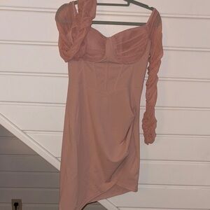 Elegant Pink Off-Shoulder Dress